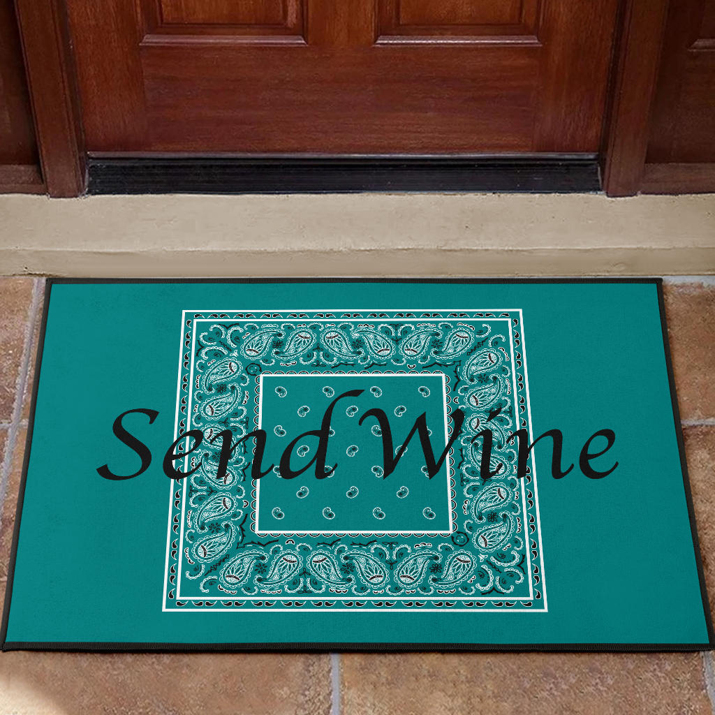 send wine door mat
