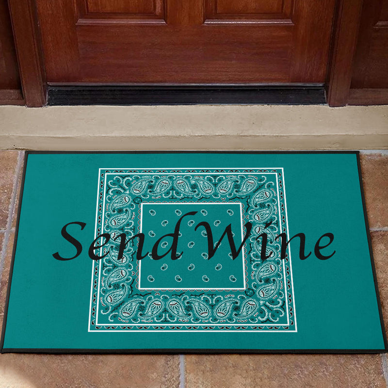send wine door mat