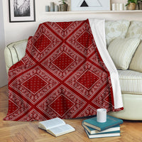 Maroon Bandana Diamond Throw Blanket