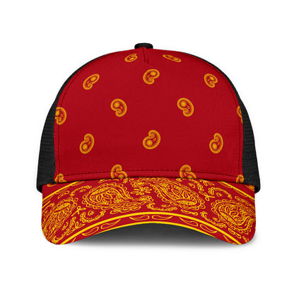 Red and Gold Bandana Overload Mesh Back Cap