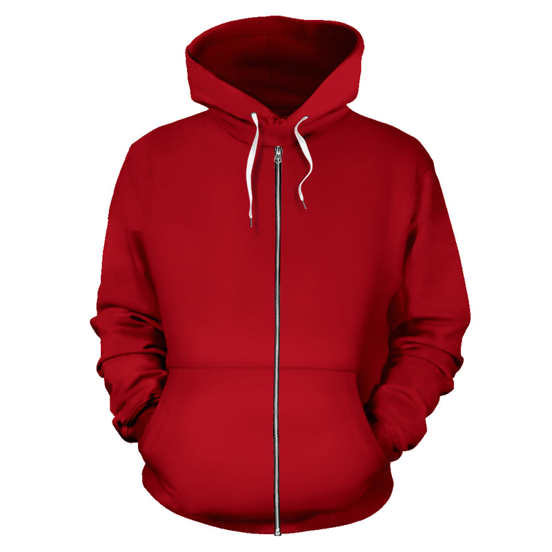 front view red gold bandana hoodie