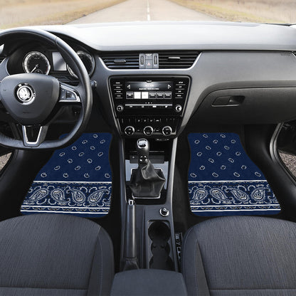 blue bandana lowrider floor mats