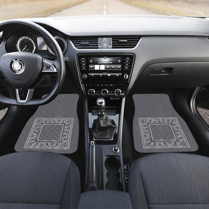 gray bandana auto floor mats