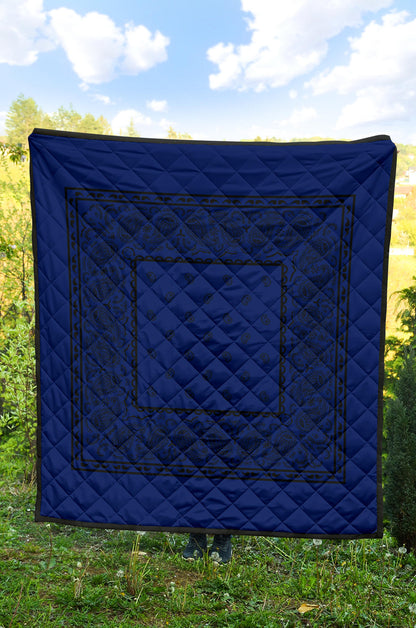 Quilt - Blue and Black Bandana Quilt