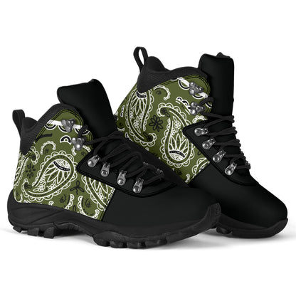 Army Green Bandana Alpine Boots