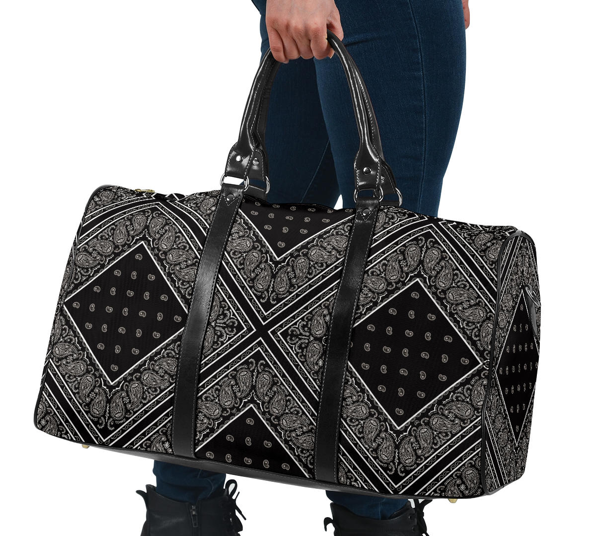 black bandana travel bag