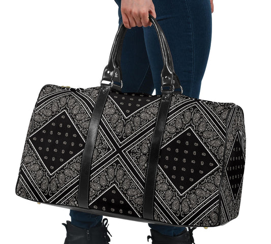 black bandana travel bag