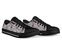 Canvas Low Top Sneakers - Bandana Style Classic Gray