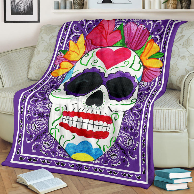 purple sugar skull