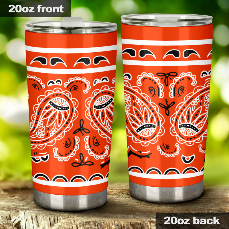 orange bandana drink tumblers