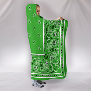 Green Bandana Hooded Blanket Side