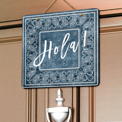 Denim Blue Bandana Door Signs
