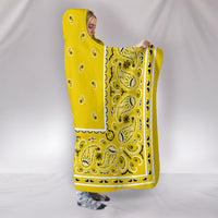 Yellow Bandana Hooded Blanket Side View