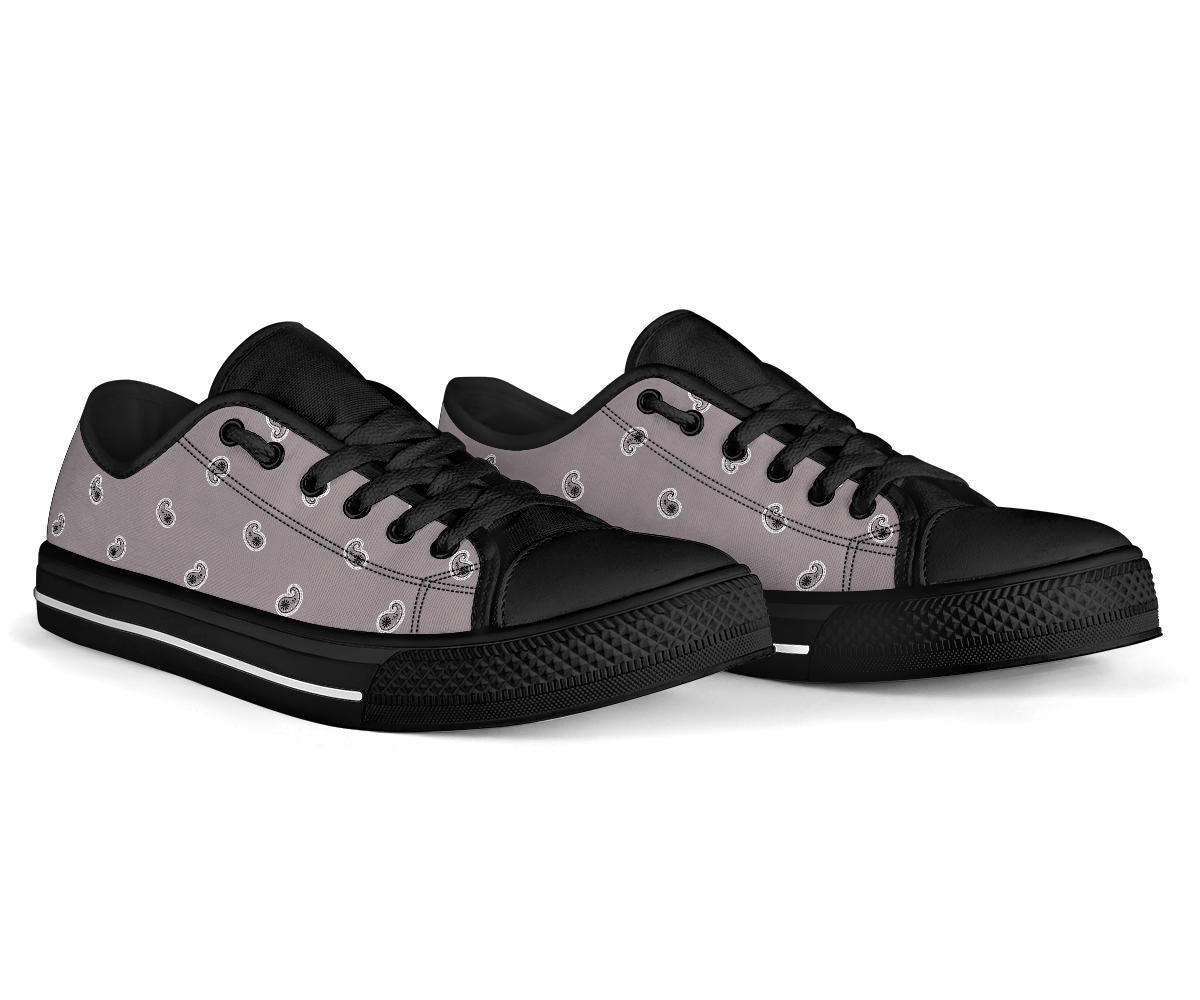 Canvas Low Top Sneakers - Classic Gray Paisley