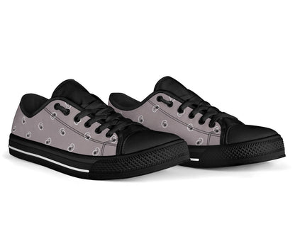 Canvas Low Top Sneakers - Classic Gray Paisley