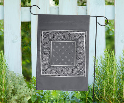 Classic Gray Bandana Home and Garden Flags