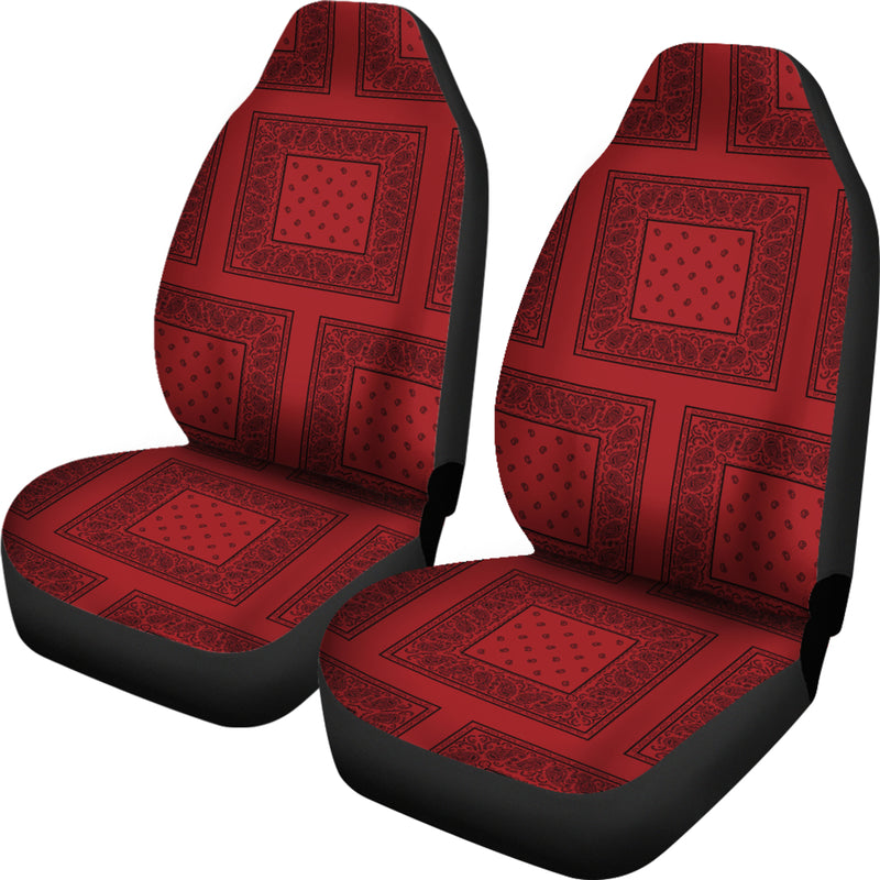 red with black bucket seat covers