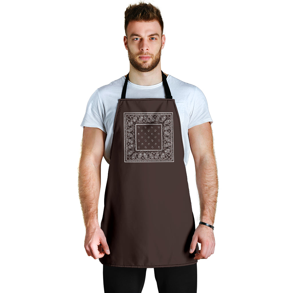 Coffee Brown Bandana Aprons