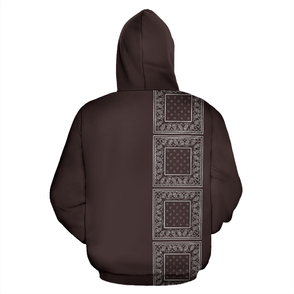 brown bandana hoodie back view