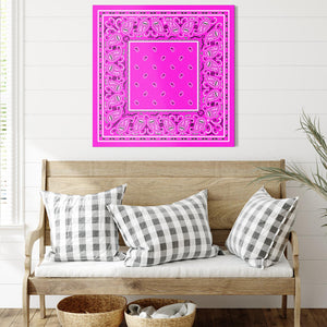 Abruptly Pink Bandana Metal Signs