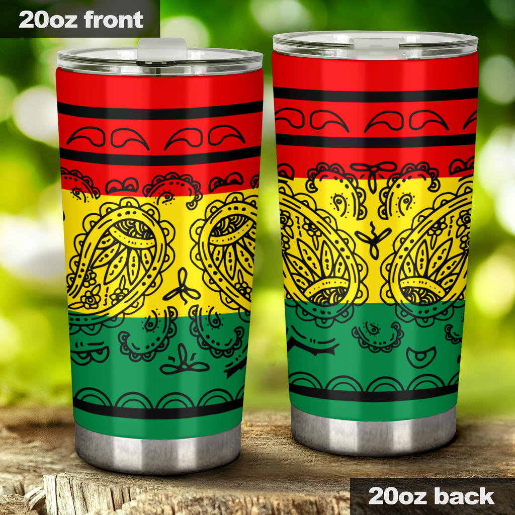Rasta flag inspired tumbler