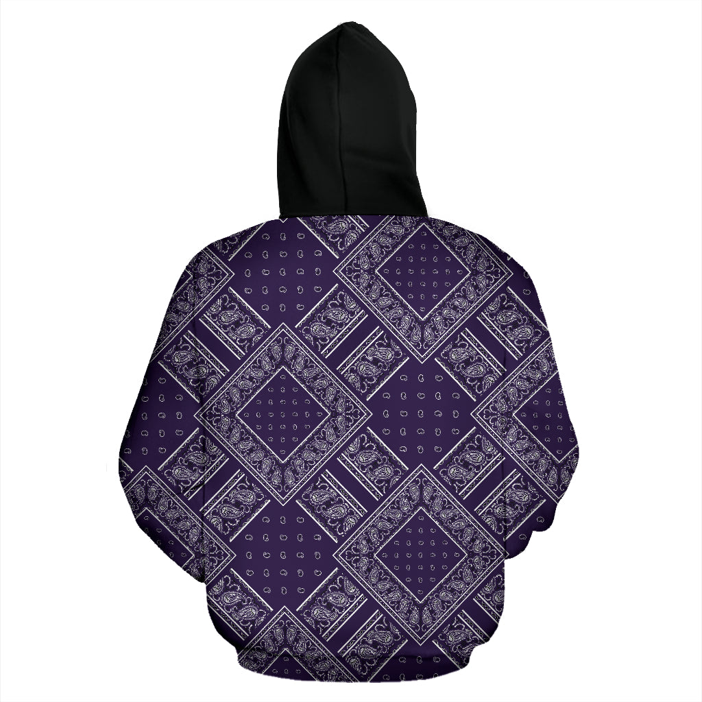 Royal Purple Bandanas BT Zip Hoodie