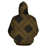 Black Gold Bandana Patch Pullover Hoodie