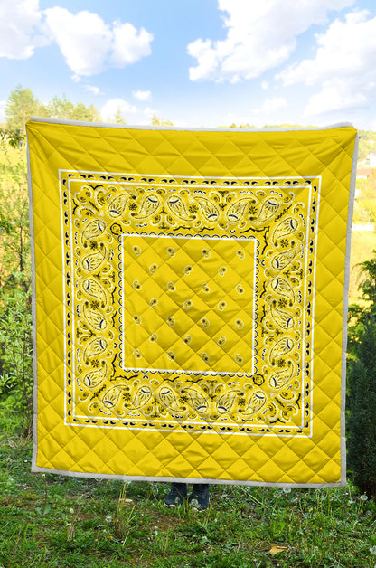 Quilt - Sunshine Yellow Bandana Quilt