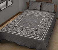 Quilt Set - Classic Gray Bandana Quilt w/Shams