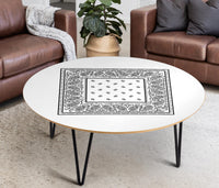 White Bandana Round Birch Coffee Table