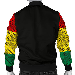 Men's Rasta Bandana Sleeved Bomber Jacket