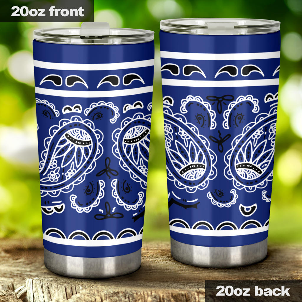 blue bandana insulated tumbler