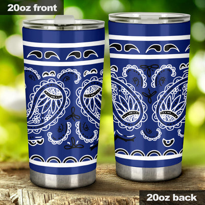 blue bandana insulated tumbler