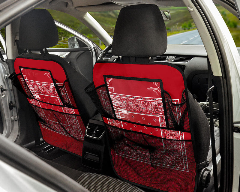 Classic Red  Bandana Car Seat Organizers