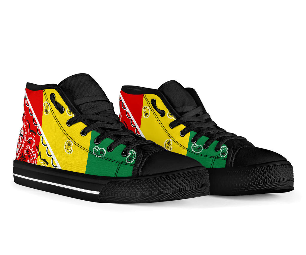 Rasta Bandana High Top Sneakers