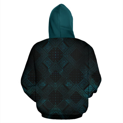 Electric Blues Bandanas DB Zip Hoodie