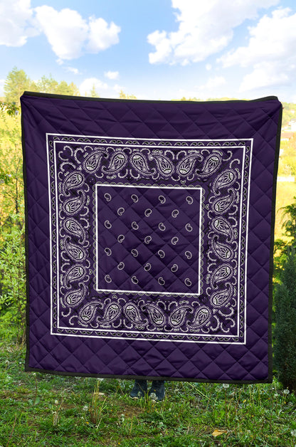 Quilt - Royal Purple Bandana Quilt