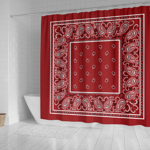 Red Bandana Shower Curtains