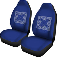 Royal Blue Bandana Car Seat Covers - Minimal