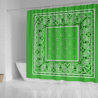 Lime Green Bandana Shower Curtains