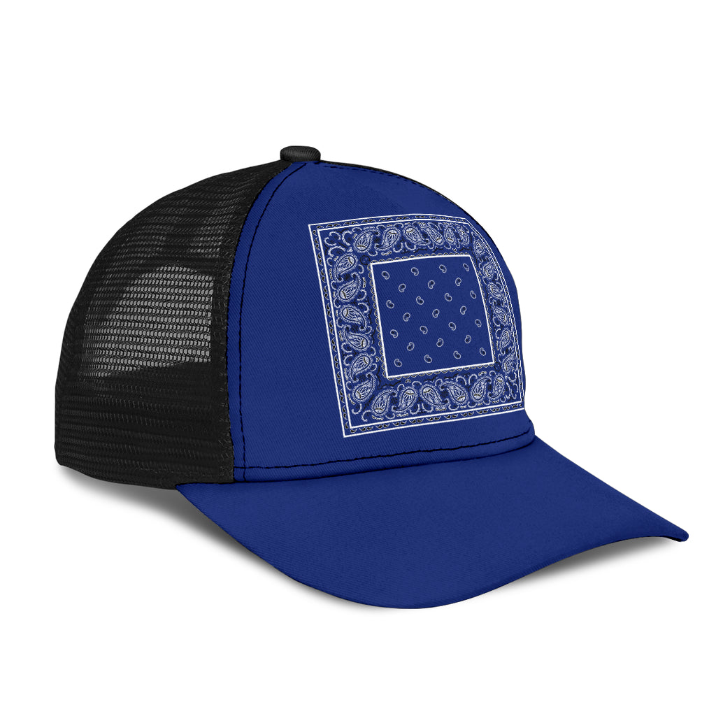 Royal Blue Bandana Simple Mesh Back Cap