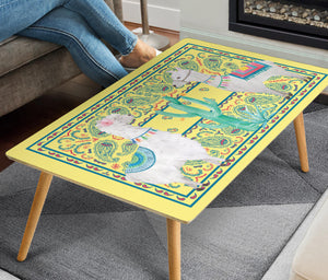 Yellow Llama Lovers Rectangular Coffee Tables