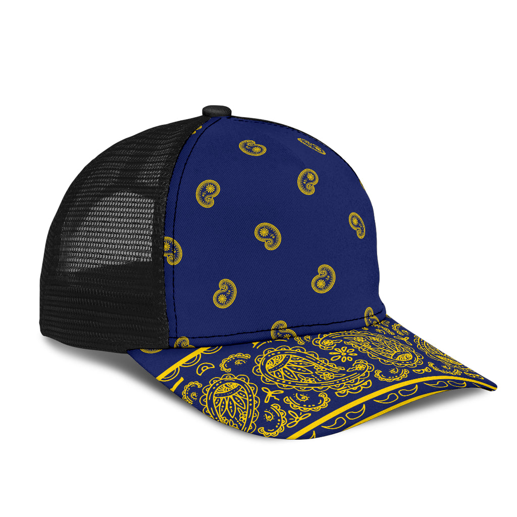 Blue and Gold Bandana Overload Mesh Back Cap