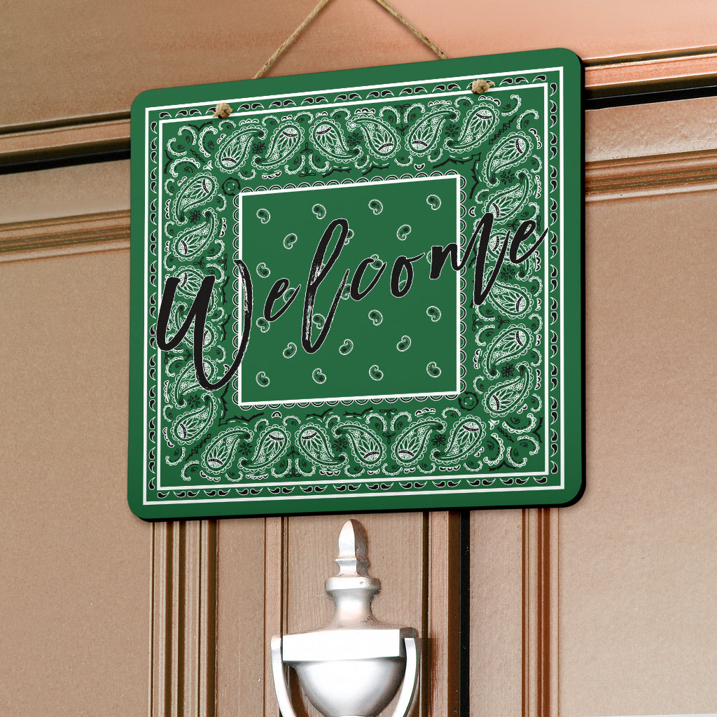 Classic Green Bandana Door Signs