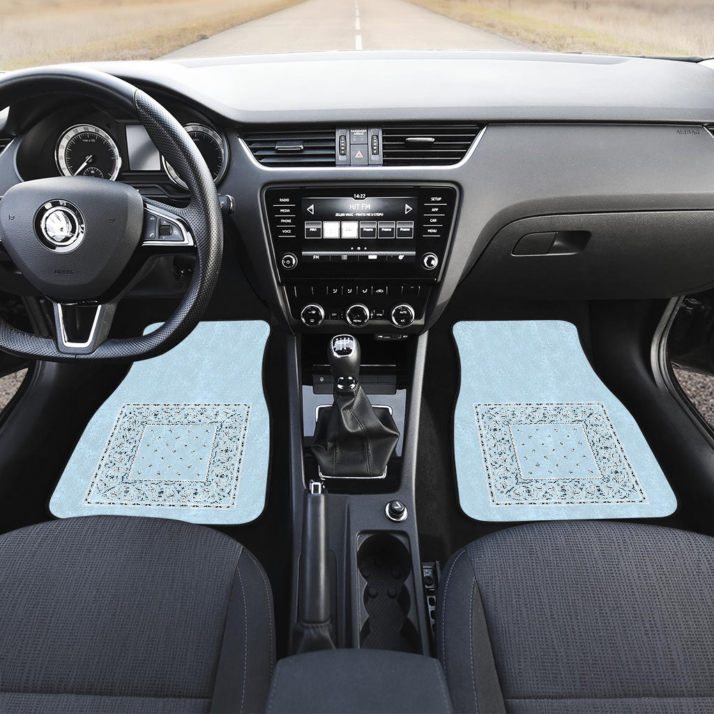 light blue auto car show floor mats