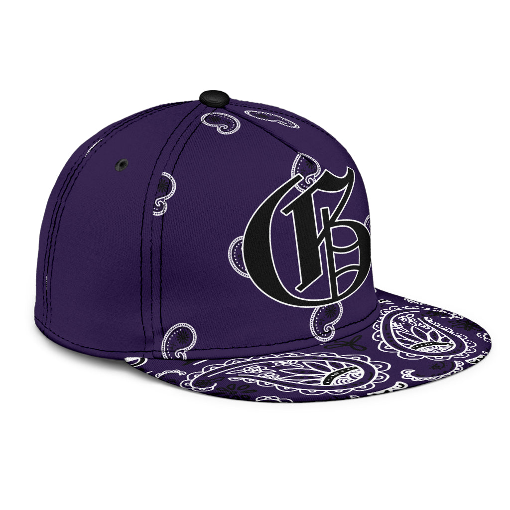 Purple Bandana G Monogram Snap Back Caps