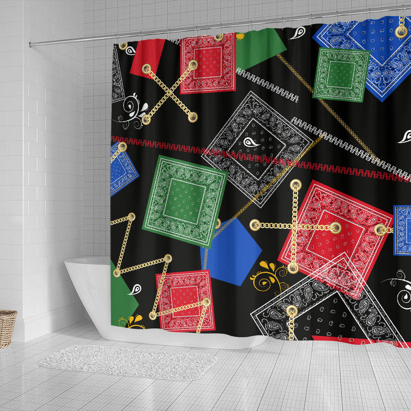 Abstract Hip Hop Inspired Shower Curtain
