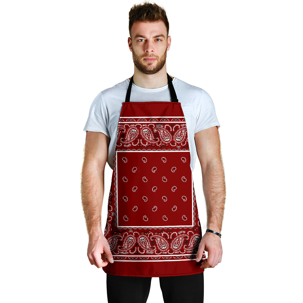 Maroon Big Bandana Apron