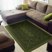 army green throw rugs