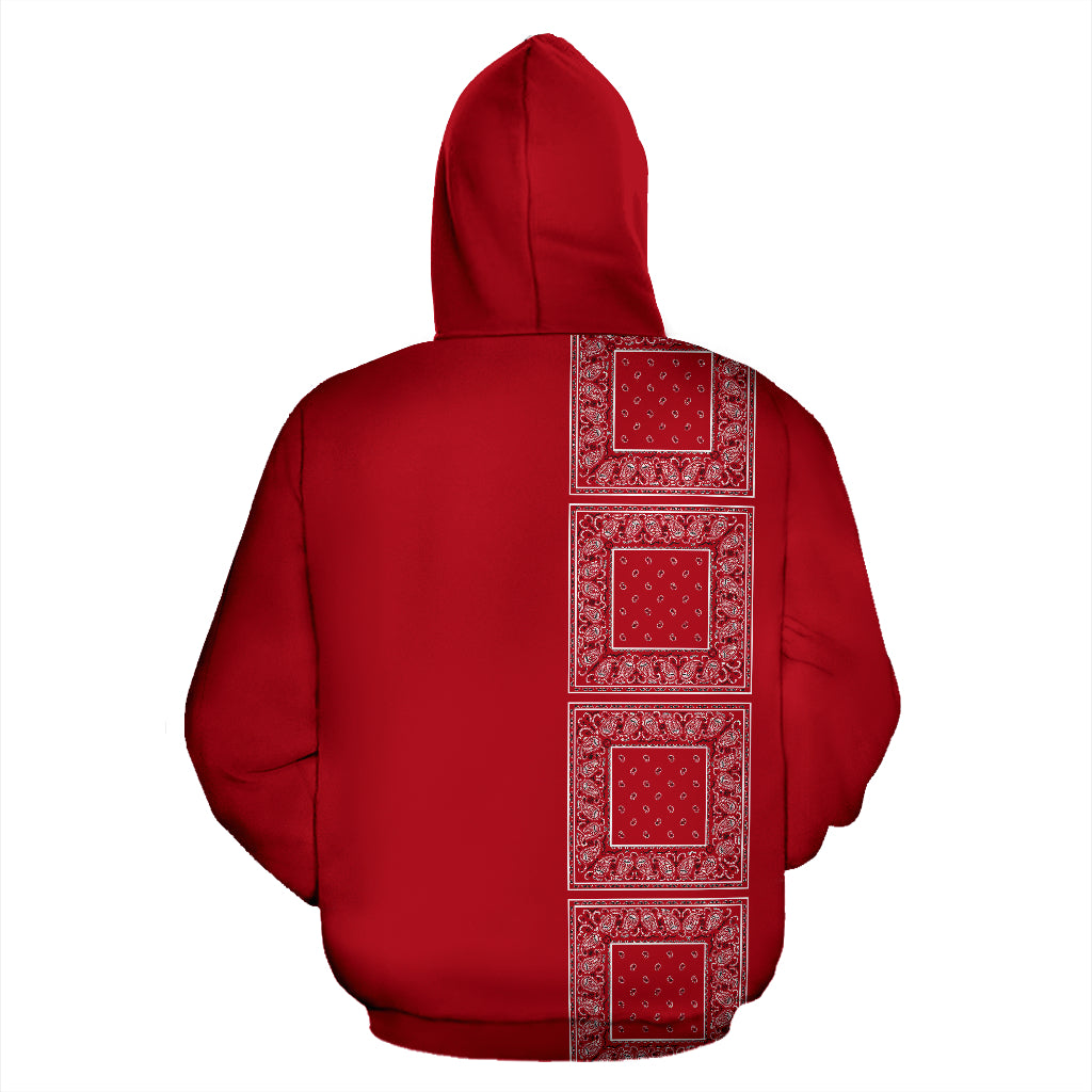 red bandana hoodie back view